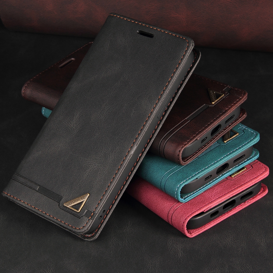 Brieftasche Anti Diebstahl Pinsel Magnetische Flip Karte Stand Leder Fall Für Xiaomi Redmi 14C 13C 12C 10C Hinweis 14 Pro + 13 12 12S 11S 11 Pro – Detail 1