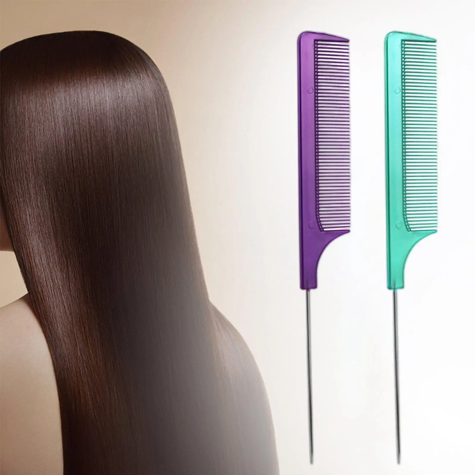 2pcs Stainless Steel Comb Combs Teasing Comb Adding Hair Hairstyle