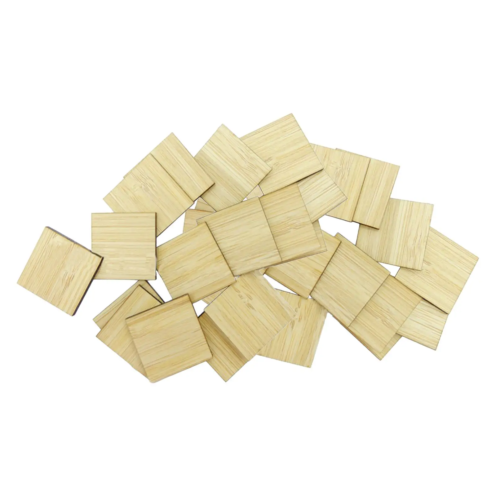 30x Unfinished Wood Pieces Square Blank Board for DIY Crafts Home Decoration