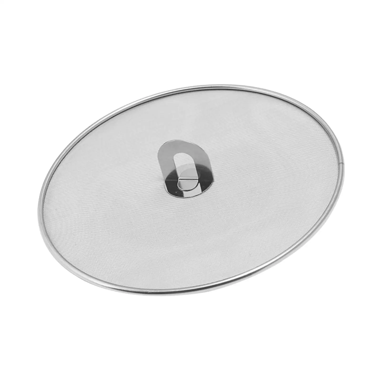 Fine Mesh Stainless Steel Grease Splatter Guard Oil Proofing Lid Cover Accessory with Foldable Handle Compact Size Durable