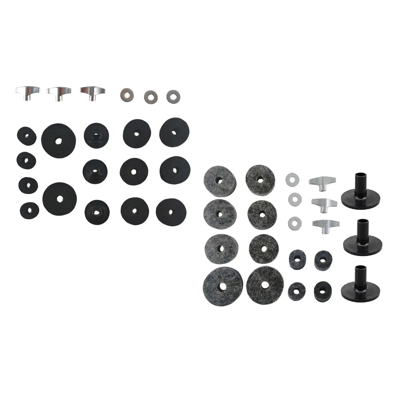 21Pcs Drum Replacement Parts Accs Cymbal Felt Washer Cymbal Washer Equipment Drum Felt