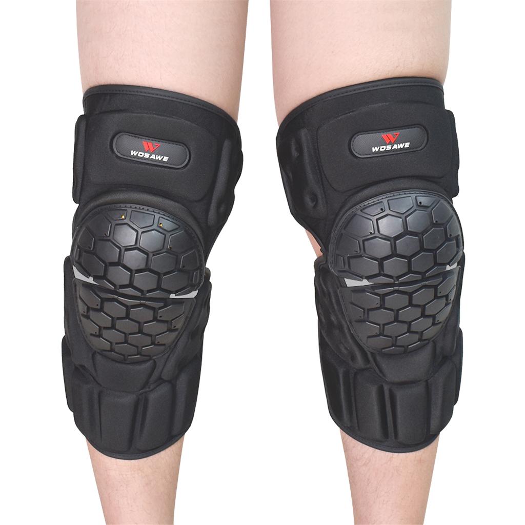 Black Thick EVA Padded Knee Pad Motorcycle Motorbike Knee Protector Guards