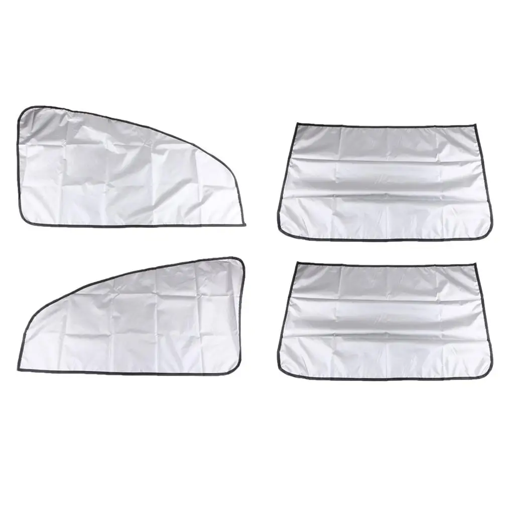 2 Pair    Curtains with Double  for Oblique Window Car Vehicles  +