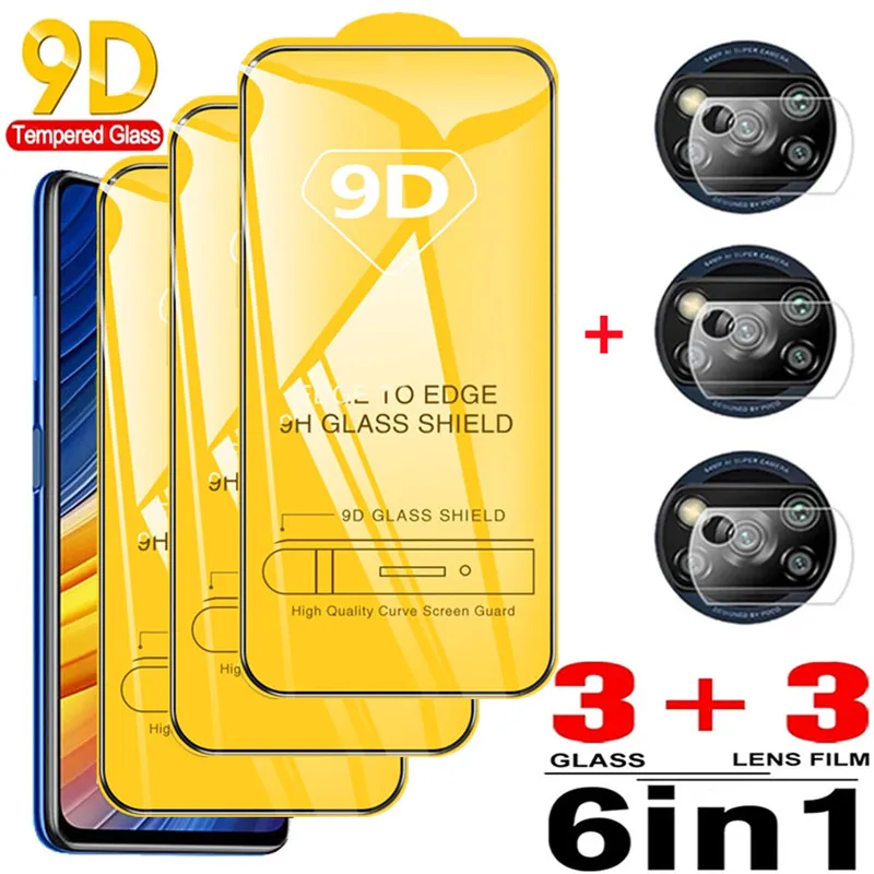 9D Tempered Glass for Xiaomi Poco X3 Pro NFC F3 M3 M4 GT Screen Protectors for Redmi Note 10 9 8 11 Pro 10s 9s 8T 9T 9A 9C Glass best screen protector for iphone 13 pro max