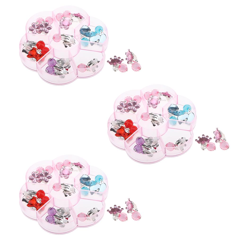 7 Pairs Girls  Earrings with  Pretend Play Dress up for Party Favor