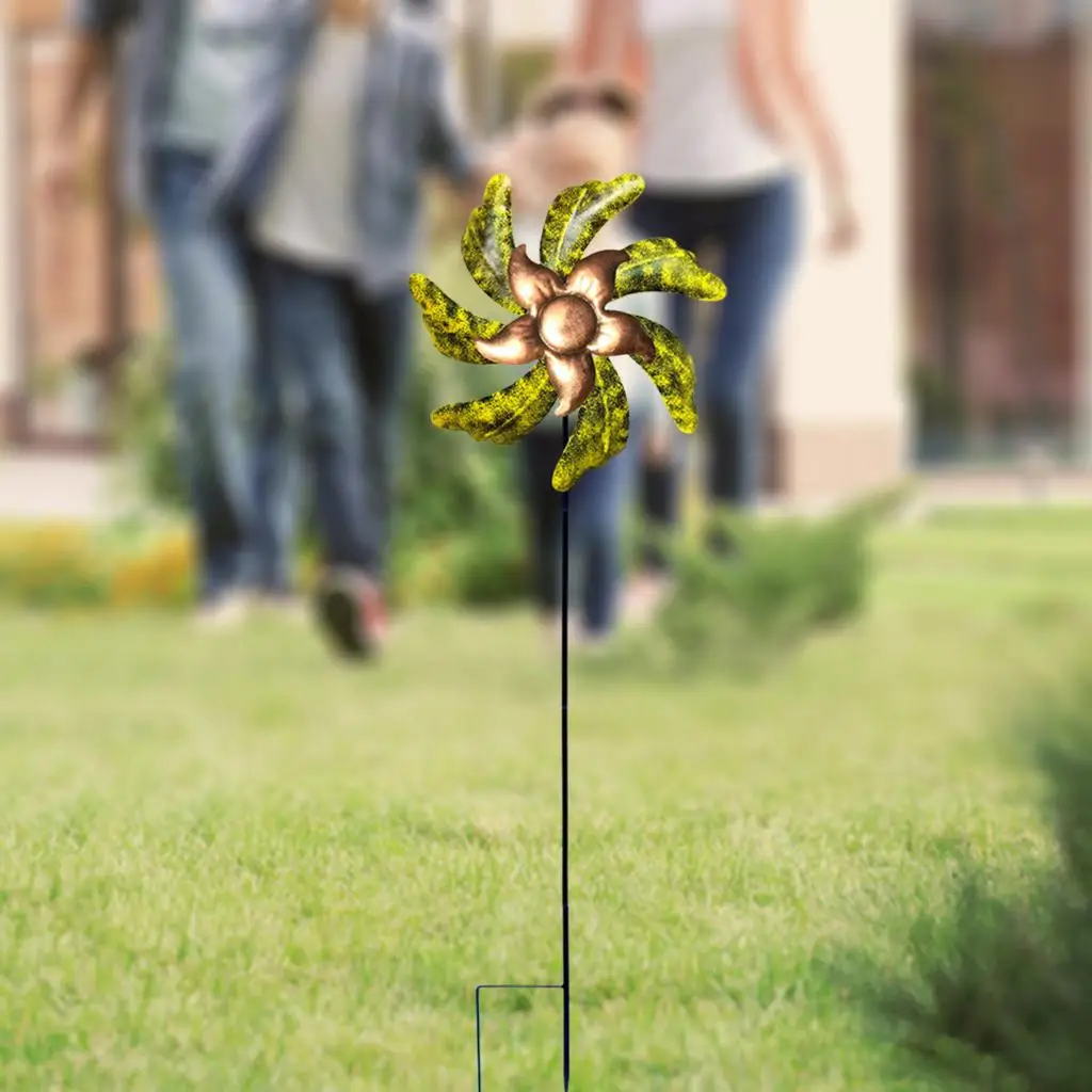 Sunflower Windmill Wind Spinner for Outdoor Backyard Decor Windmill Spinner