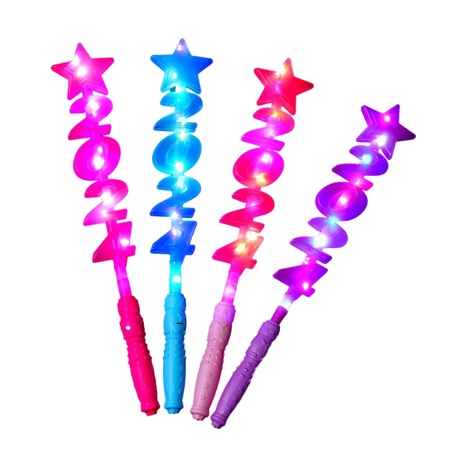 4x Light up Sticks Kids and Adults Party Favors Flashing Toys Glow Sticks for Festival Camping Christmas Carnival Thanksgiving