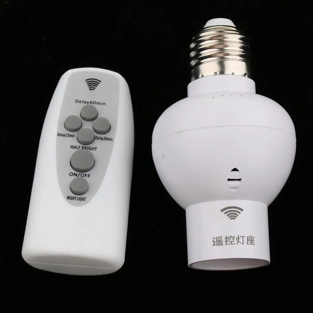 High Quality Radio Remote Control E27 Lamp Socket 5 10m Control Distance Lamp