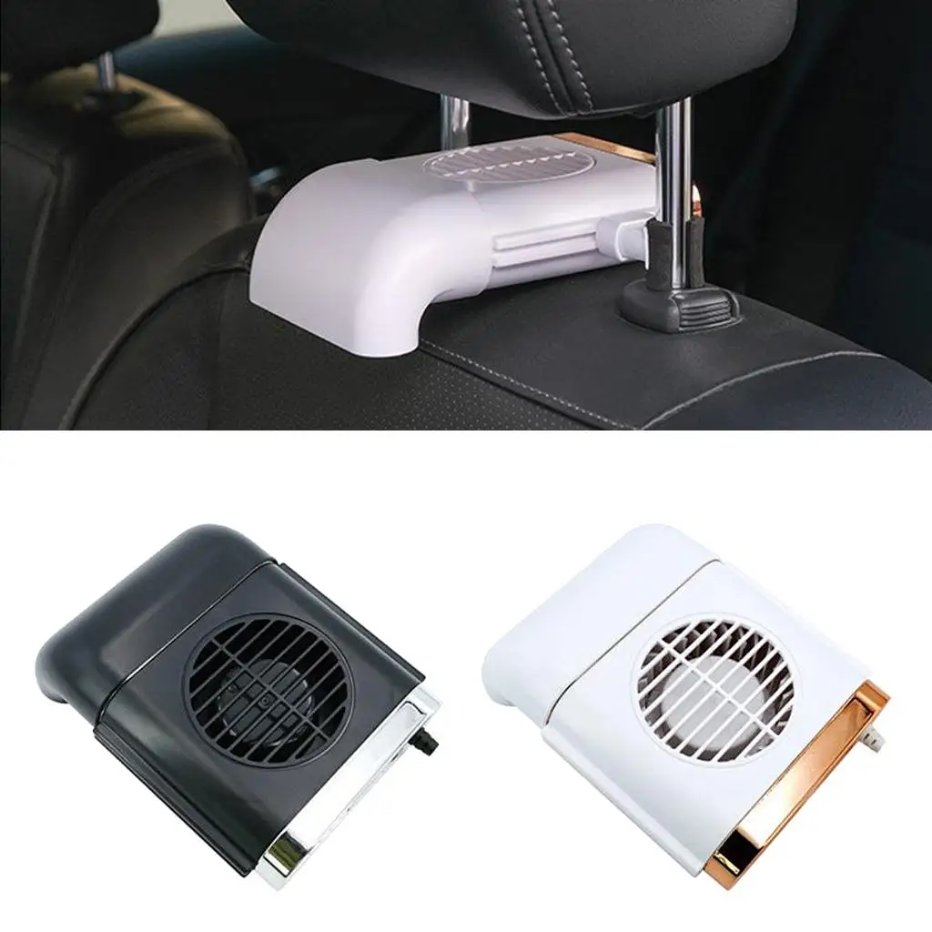 USB Cooling Fan Desktop Cooler Car Headrest Back Seat Silent Fan