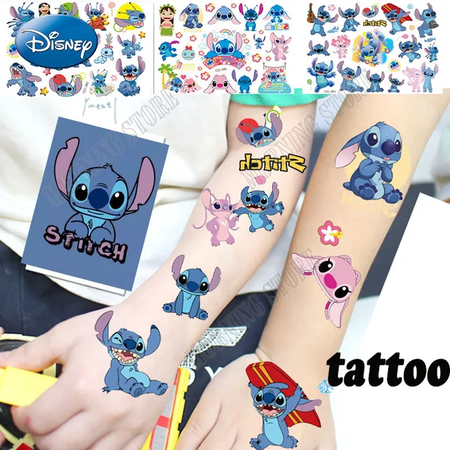 Disney Anime Stitch Nail Stickers Lilo & Stitch Children Toys Accessories  Cool Painting Girls Kawaii Cartoon Gift For Kids