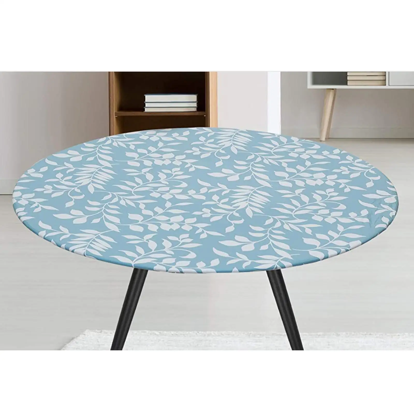 Round PVC Tablecloth Waterproof Table Cover for indoor  Patio Tables