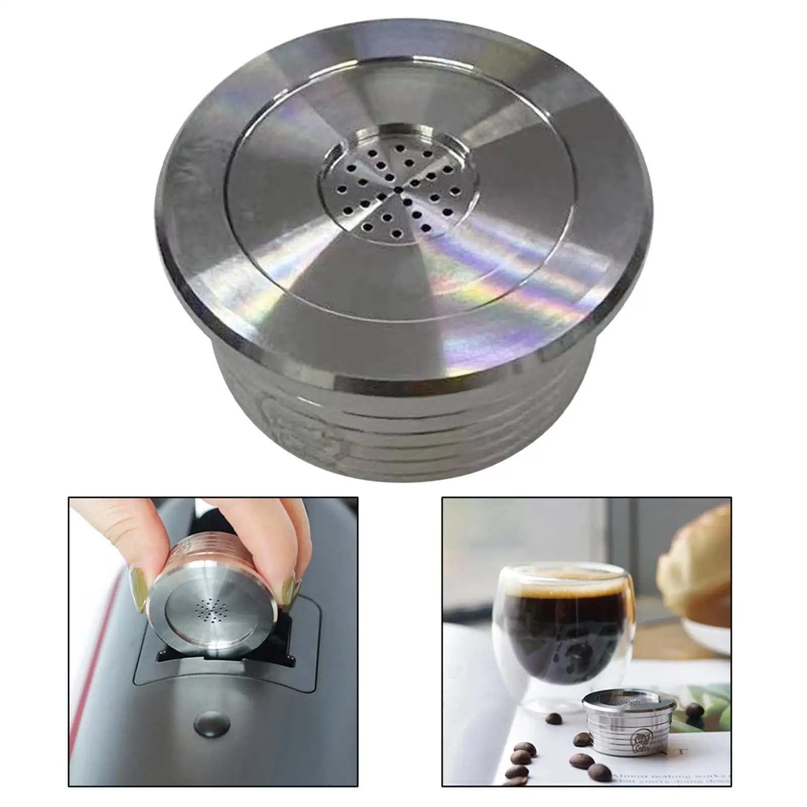 Reusable Stainless Metal Coffee Capsule Filter Holder 20ml for Delta Q