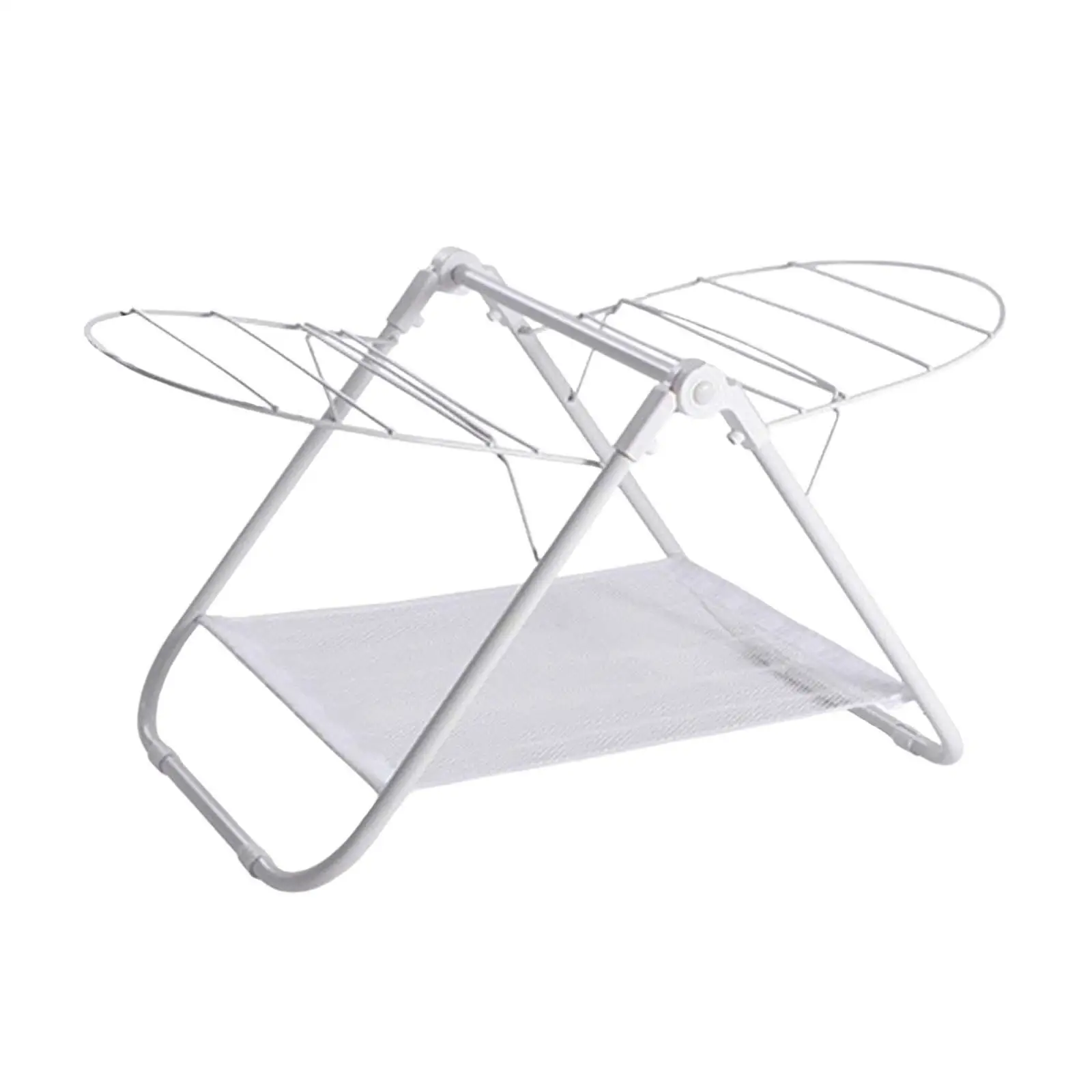 Foldable Laundry Rack Floor Type Large Strong Bearing Capacity Laundry Garment Dryer Stand Mobile Clothes Airer for Home Clothes