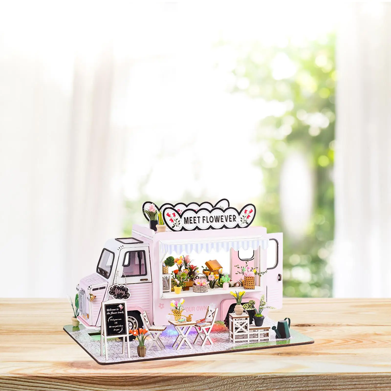 Wooden DIY Hut Dollhouse Toys Kit Romantic Valentine`S Gift Handmade Craft Small House Set for teens Boys Adults Kids Lady