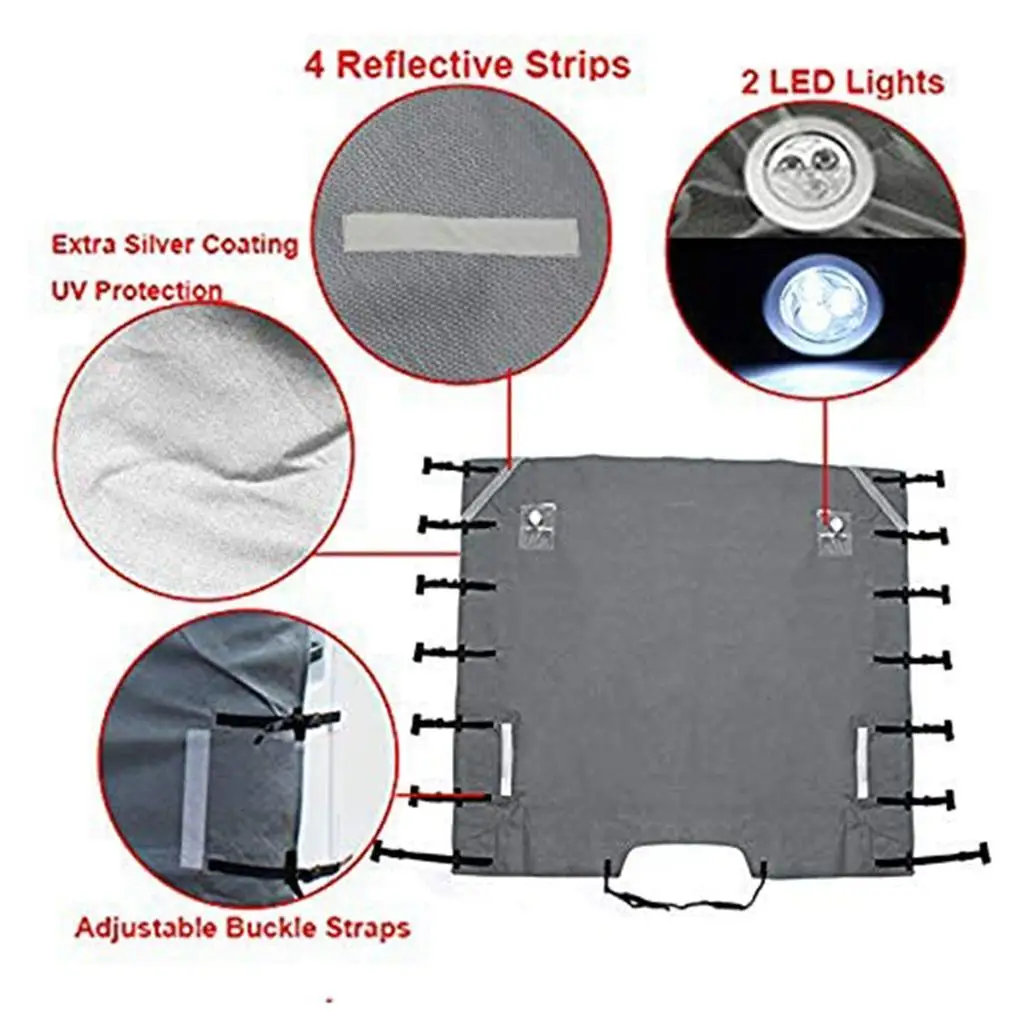 Waterproof Front Towing Cover Chip Protector With Led Guards Lights,