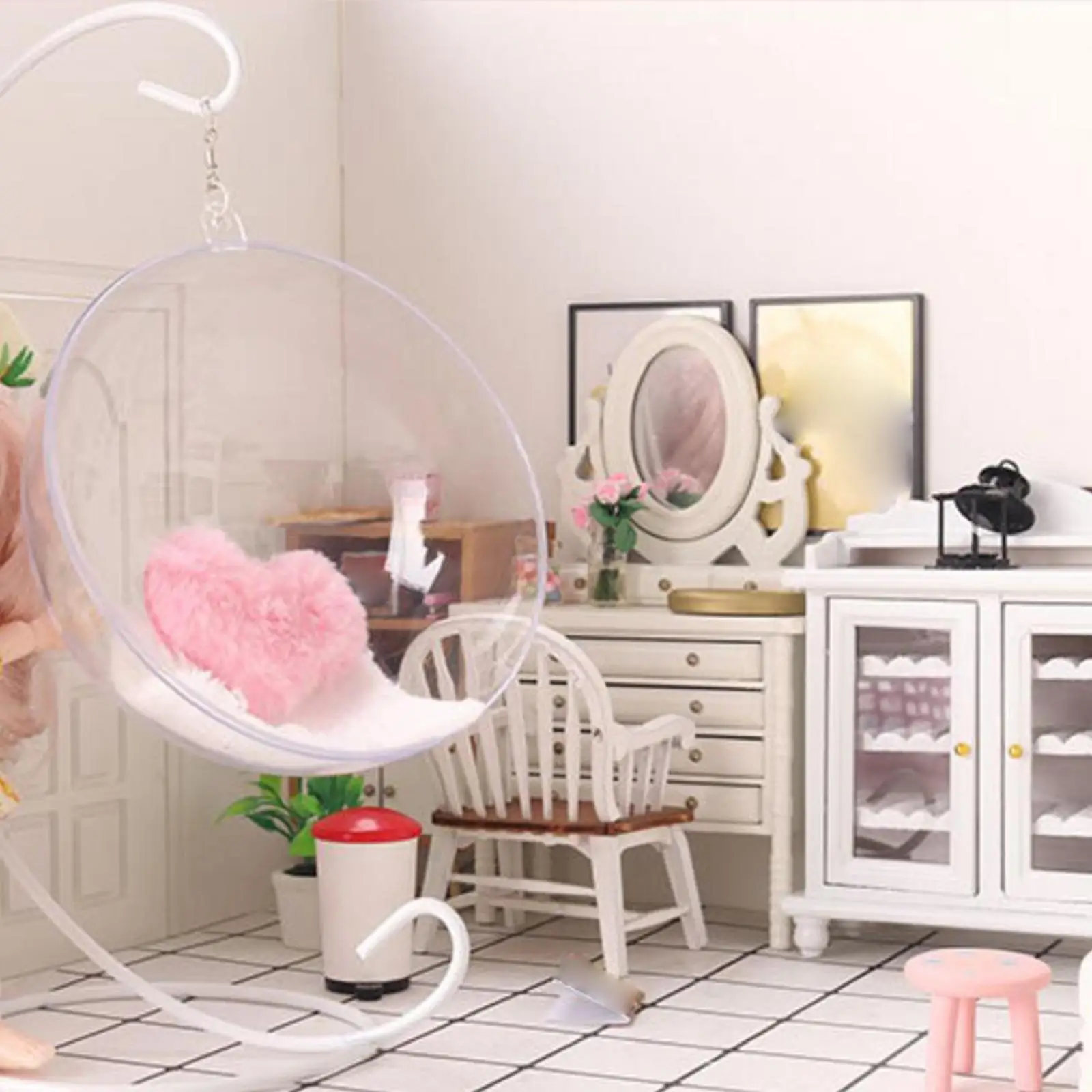 Miniature Swing Chair Simulation Model Display for Play House Toys Kids