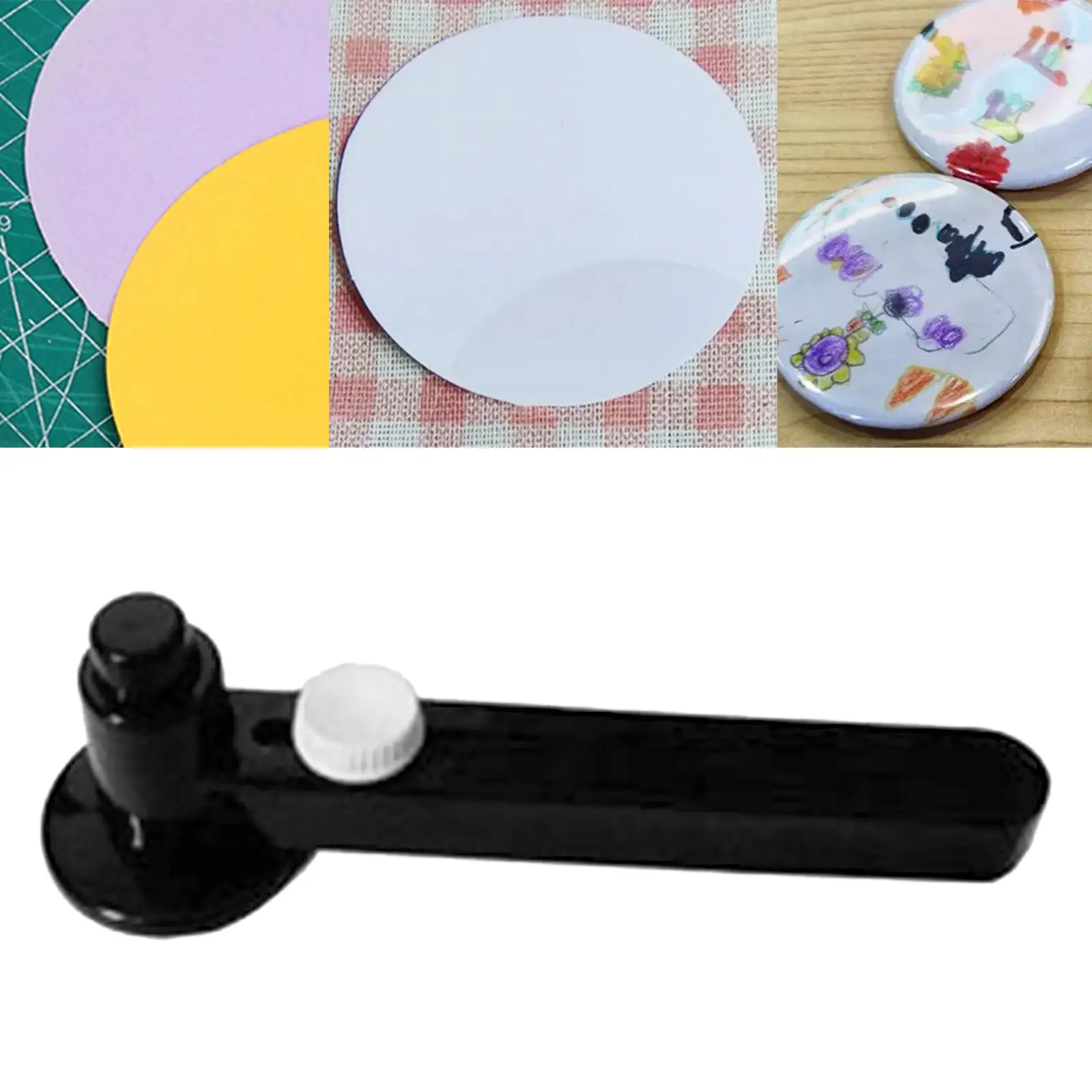 Circular Badge Cutter Button/Card/badge/Photo Maker Craft Portable Manual Round Cutter for Paper Crafts DIY Sewing Cutting Badge