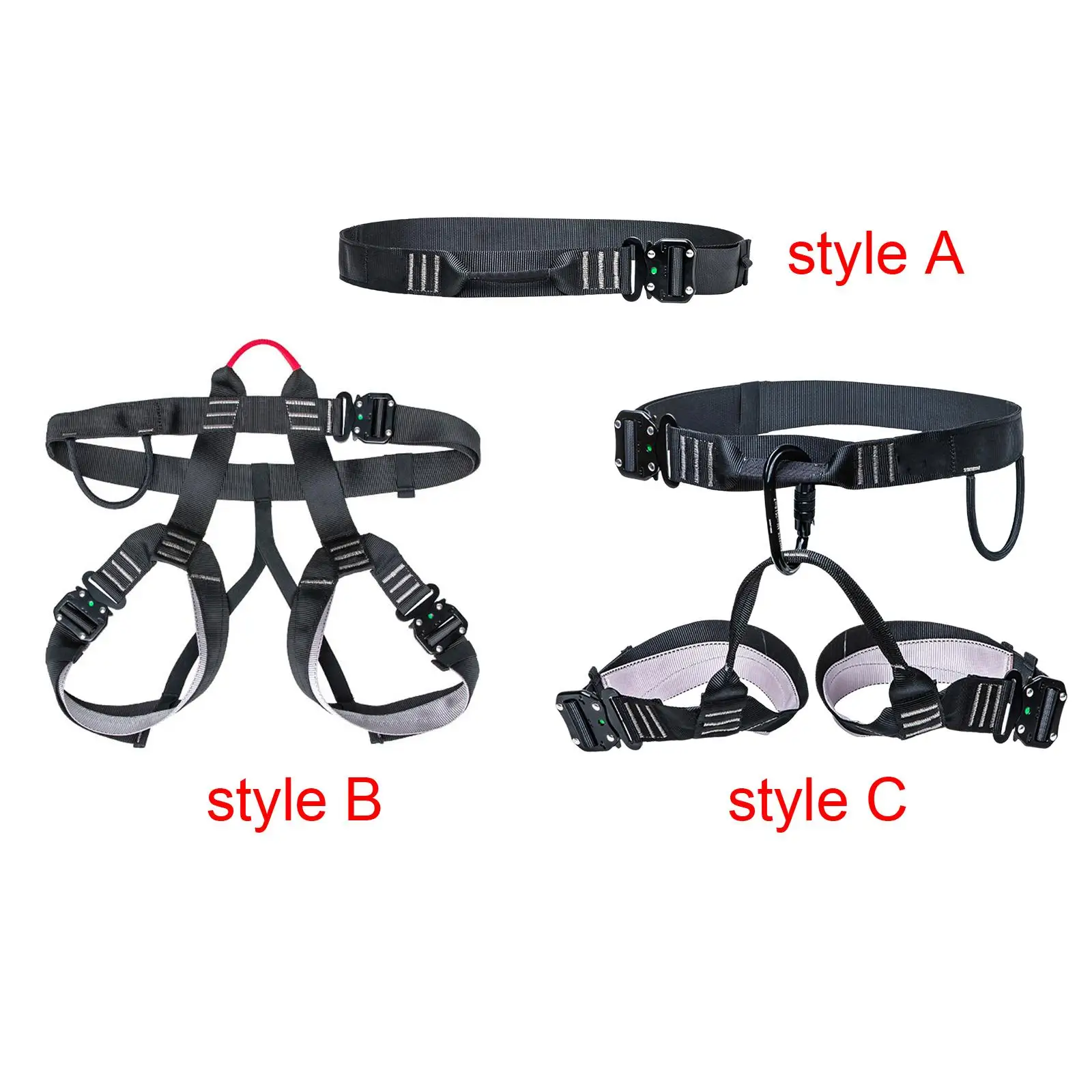 Waist Safety Harness Belaying Descender for Caving Tree Climbing Climbing