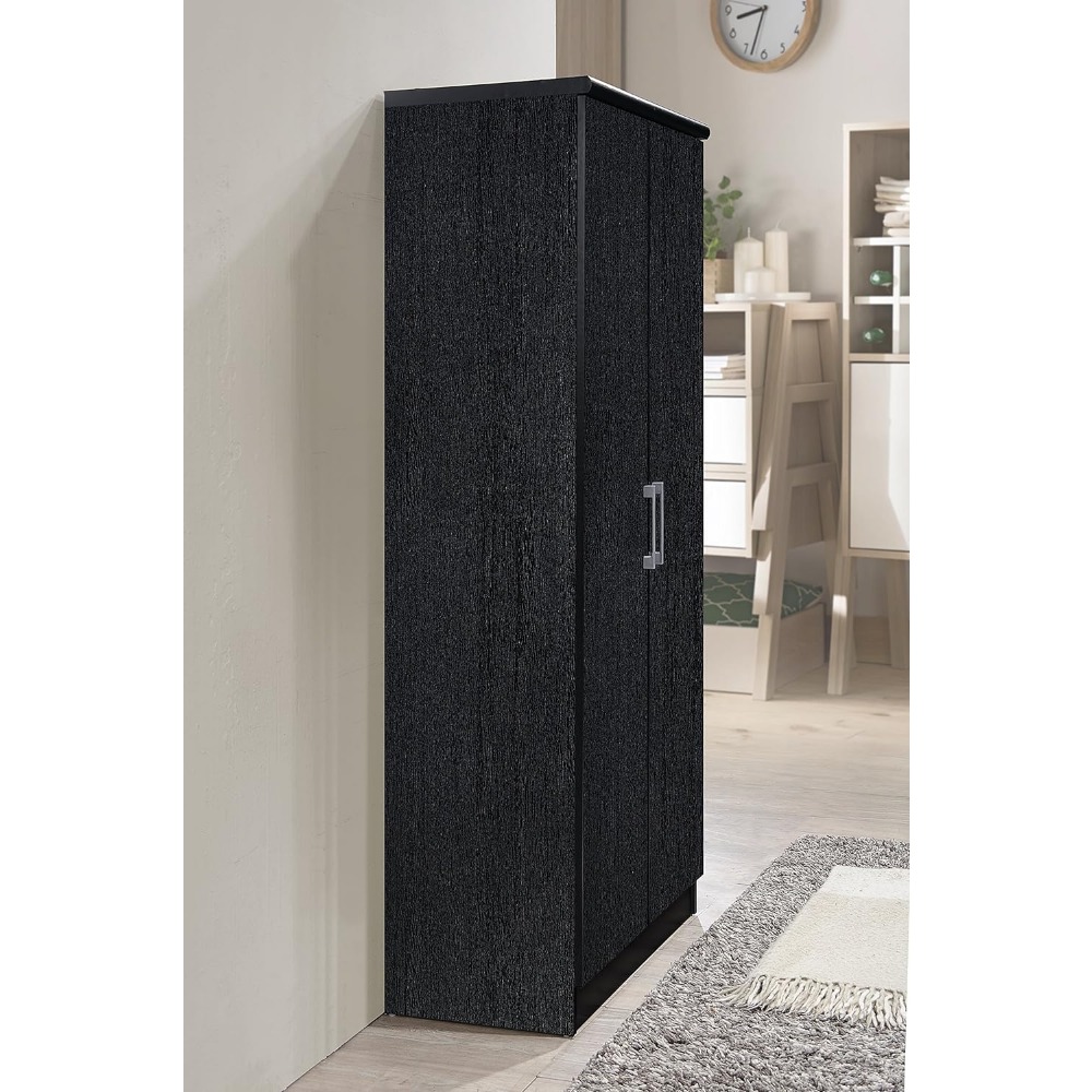 Title 13, Black Open Cabinet IMPORT 2 Door Wardrobe With ...