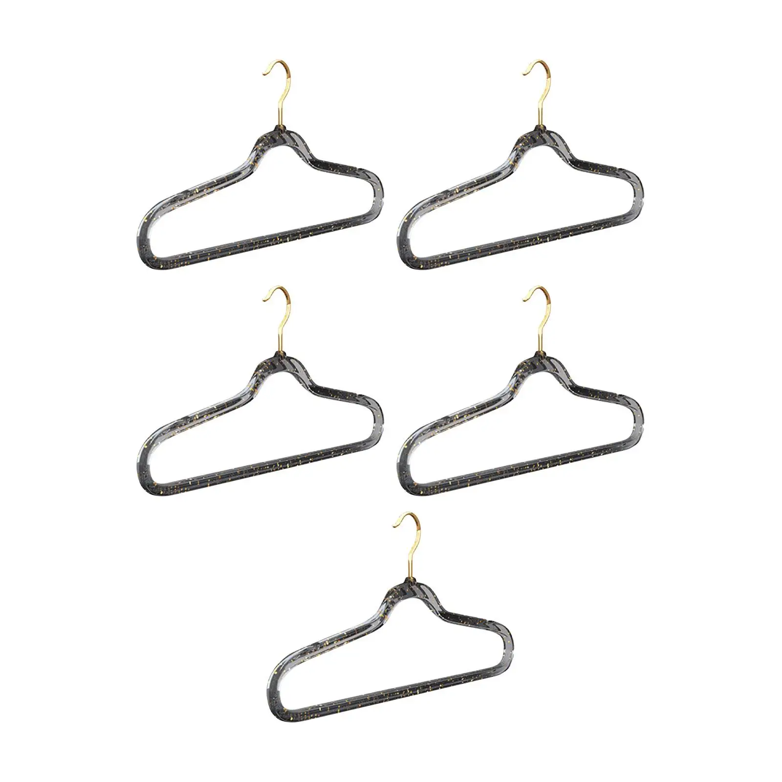 5x Acrylic Hanger Closet Organizer with Swivel Hook Coat Hanger Luxury Dress Suit Hangers for Belts Skirts Ties Sweaters Jeans