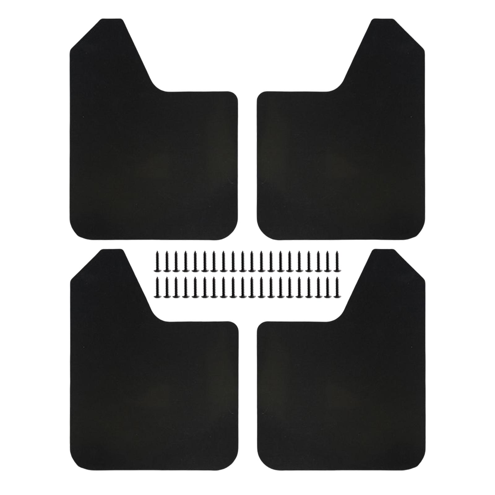 4Pack Mudflaps Flaps Black Front and Rear Universal Guards for Truck