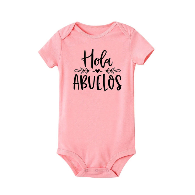 Hola Abuelito Baby , Espaã±Ol Pregnancy Baby Announcement Spanish Bebe Reveal Grandparents Abuelos Hola Abuela Y Abuelo Cute Baby Onesie Baby Bodysuit L
