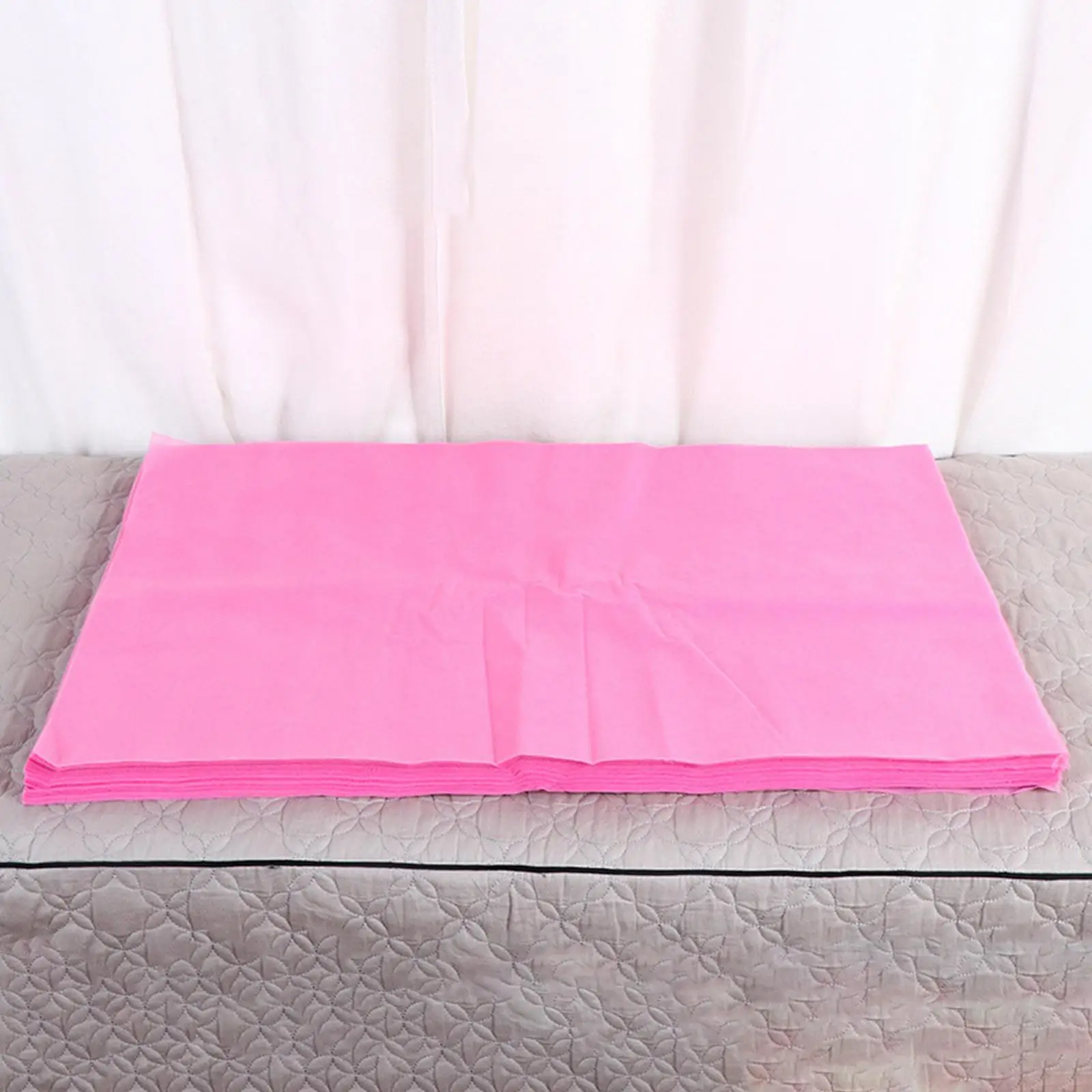100Pieces Disposable Bed Sheet, Non Woven Fabric, Breathable Headrest Covers, for 40x70cm