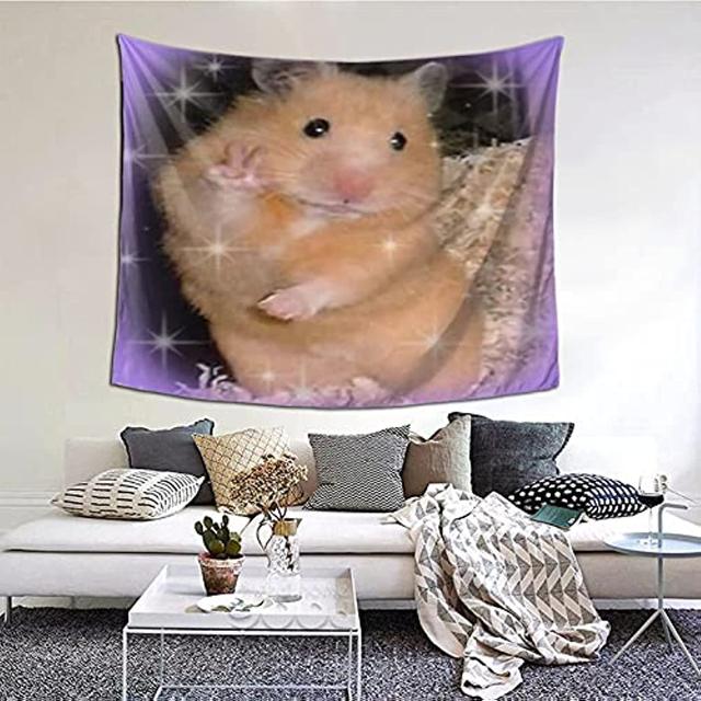 Biggie Cheese Meme Tapestry Kawaii Anime Rat Tapestry Wall Hanging  Aesthetic Room Decor Banner Home Decoration Macrame Natal