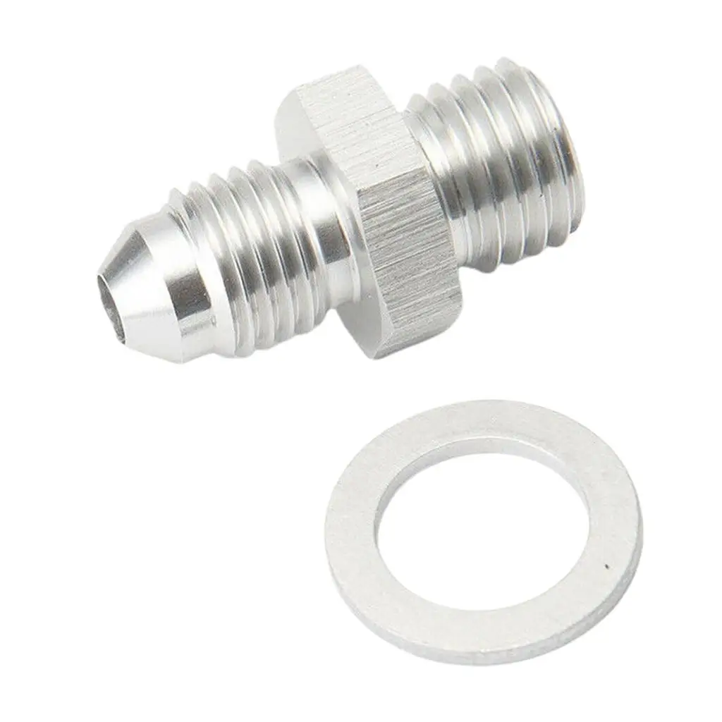 Aluminum M12x1.5 to AN4 Oil Feed Adapter 1.5mm Restrictor for VOLVO Turbo