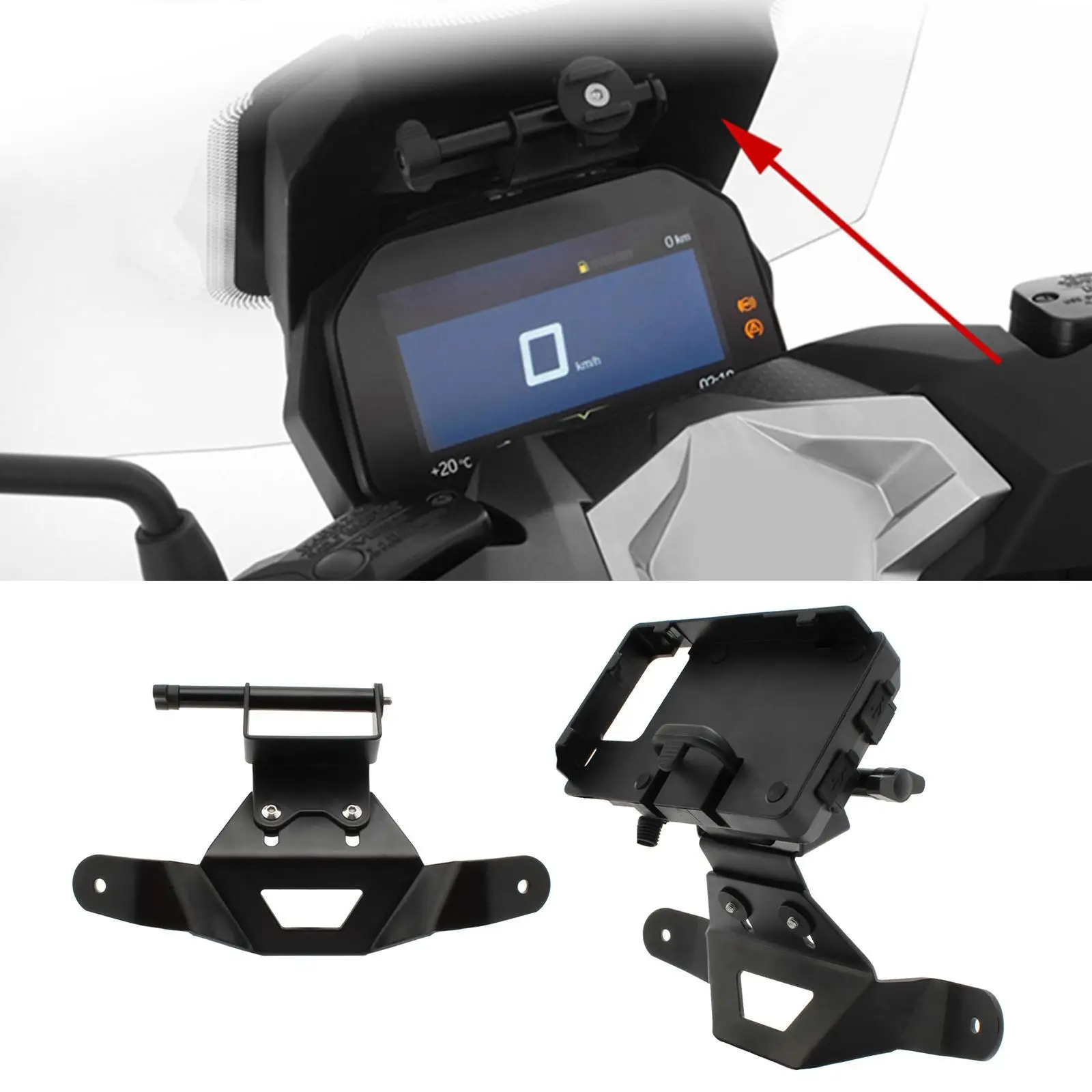 Motorcycle Navigation Bracket GPS Smartphone Holder FOR BMW C400GT   GT