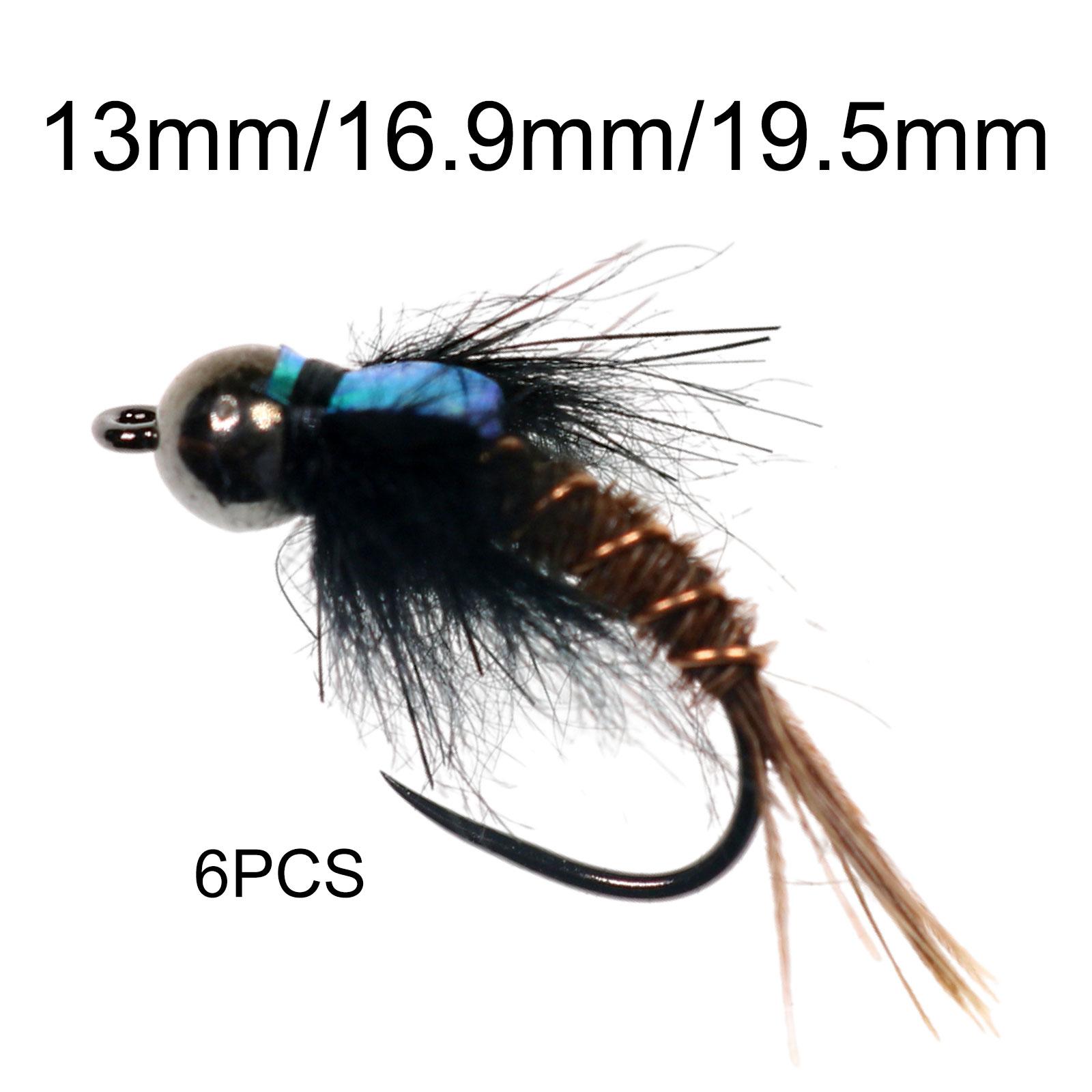 #8 #10 #12 Multi 6 Pieces Emulational Flash Back Pheasant Tail Biomimetic Fishing Lures Fishing Lure Trout Fishing for Outdoor