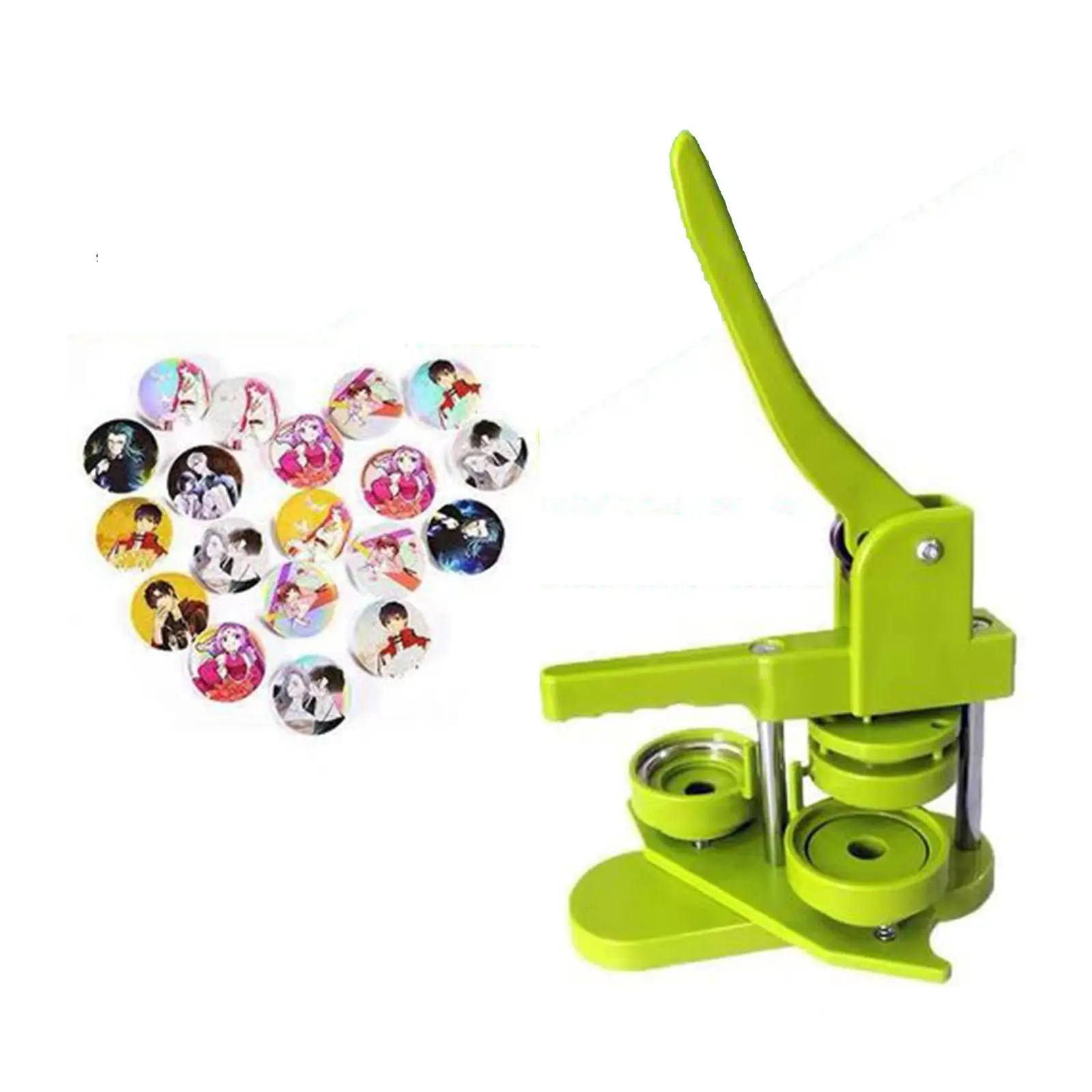 Portable Button Maker Machine Badge Punch Press Children Craft Supplies Pin Button Pin Maker Round Handmade DIY Accessories