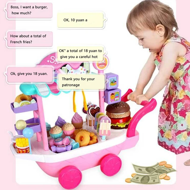 Funny papel de jogo de compras jogar Madeira Ice Cream & Hot Dog Cart  Brinquedo para criança W10A176 - China Carrinho de gelados de brinquedo e  Loja de brinquedos preço