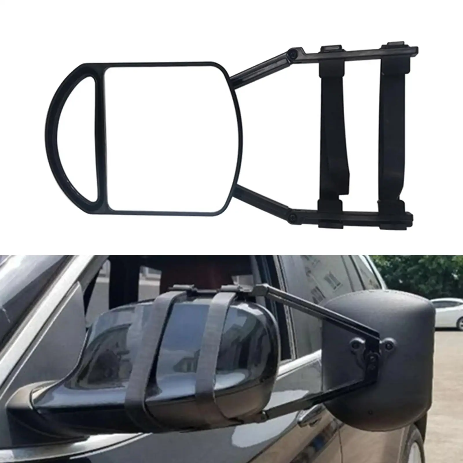 Clamp On Towing Mirror Extendable Fit for Truck SUV Van Trailer