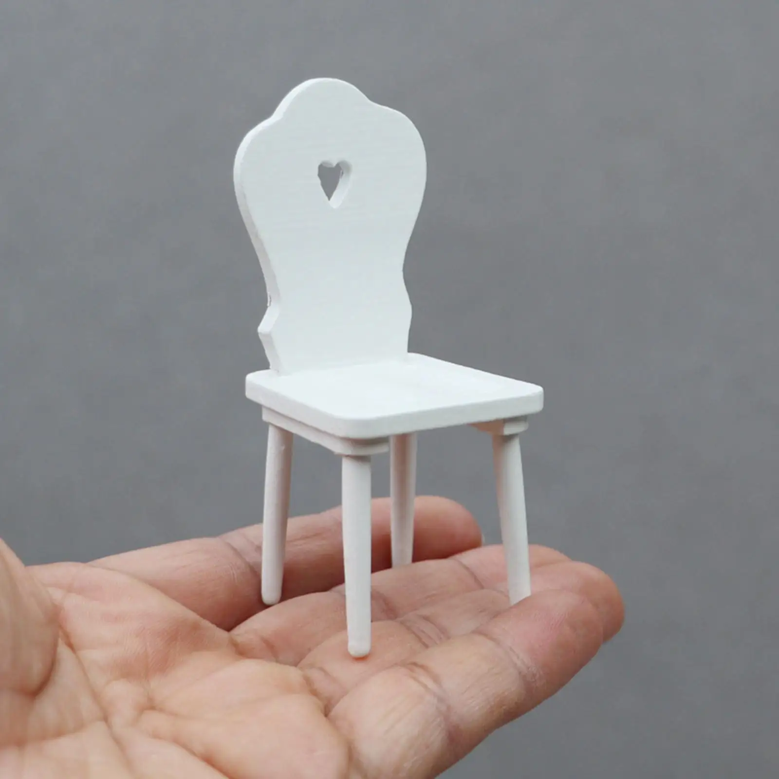 1:12 Dollhouse Miniature Chair DIY Scene Accessories Photo Props Simulation Dollhouse Mini Chair for Living Room Decor