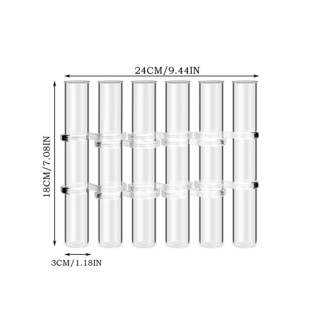 Hinged Flower Vase, Hydroponic Test Tube Vase, Flower Arranging Container,  Plant Display Holder Set, Table Centerpieces Vase With Brush And S Hooks