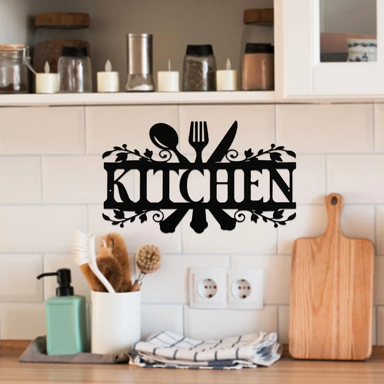 Rustic Metal Kitchen Signs , Fine Craftsmanship to Enhance Pantry   Addition Weatherproof 