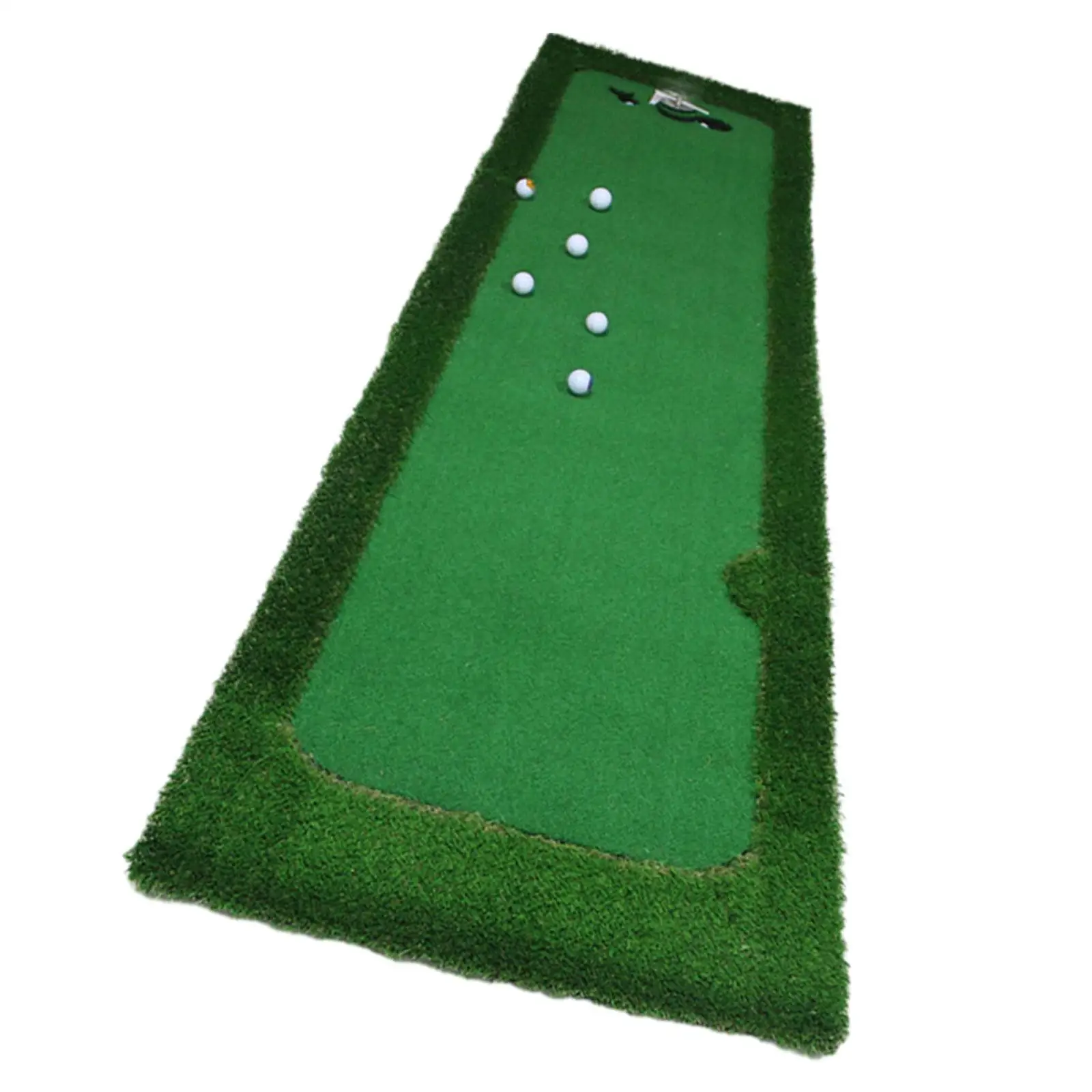 Golf Putting Mat Portable Nonslip Green with 6Pcs Balls for Games Party Home