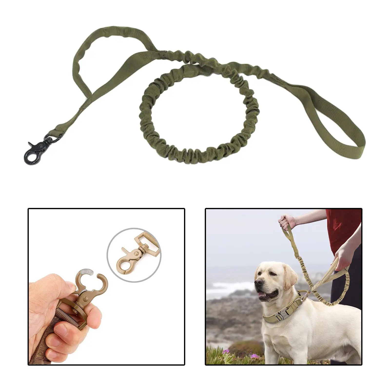 Nylon Elastic Bungee Training Pet Leash Control Dog Leash with Handle for Walking Kennel Puppy Jogging Running