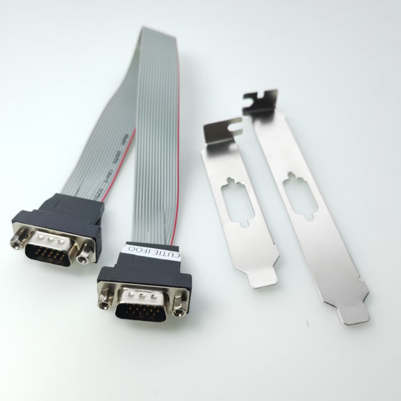 Mainboard, integrierte Grafikkarte, VGA-Schnittstelle, 15-poliger Stecker auf Stecker, Video, volle Halbgröße, Halterung, flexibles Flachkabel, 30 cm – Detail 1