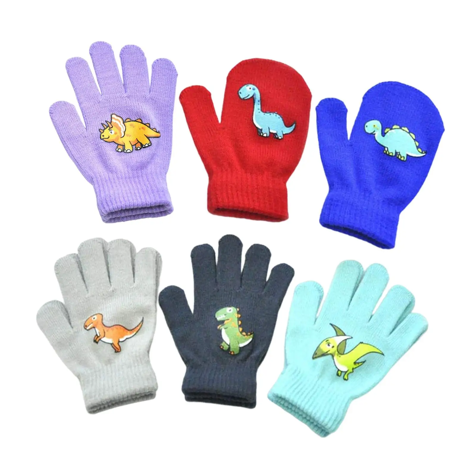 12x Kids Gloves Winter Outdoor Sports Cycling Unisex Warm Knitted Gloves