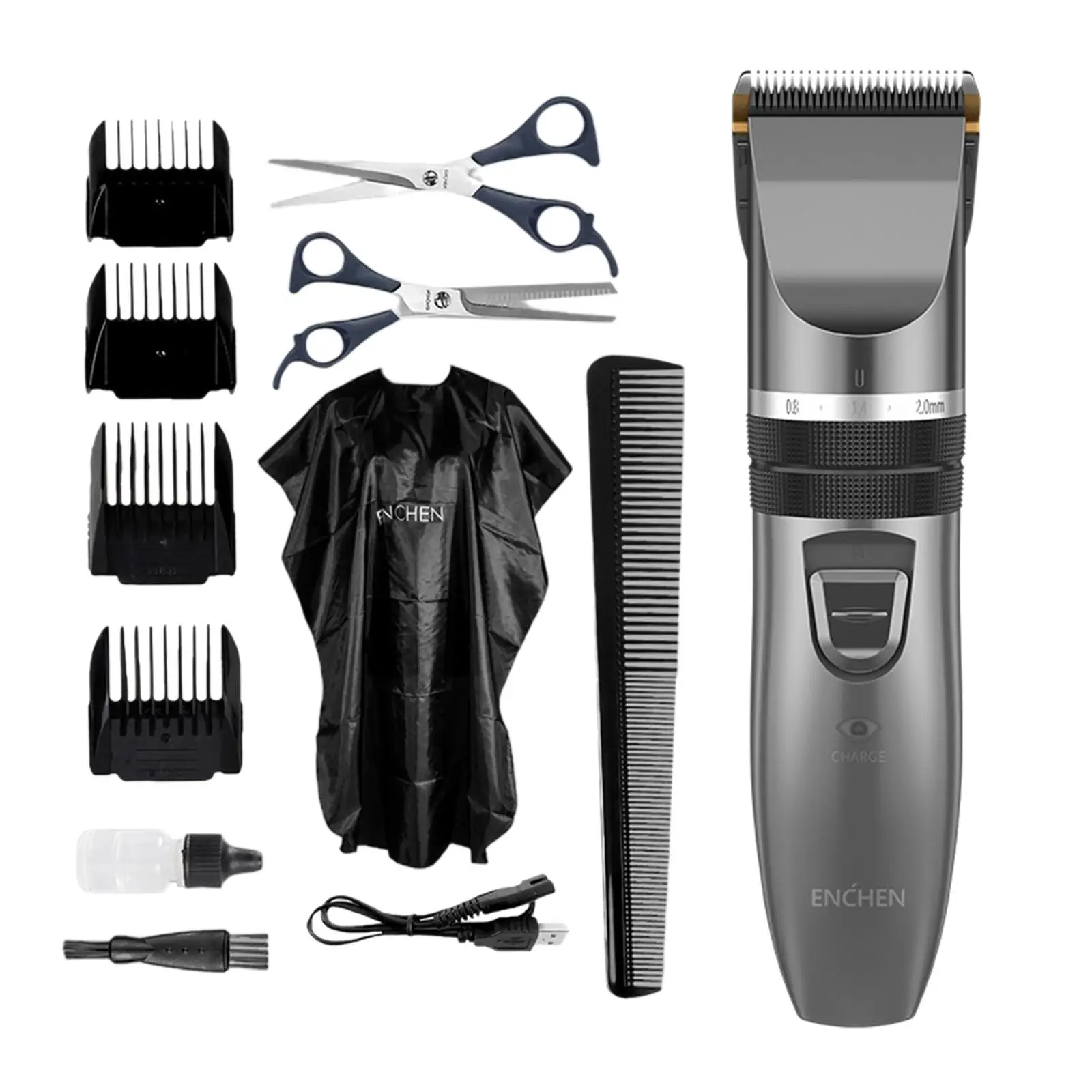 Professional Hair Clippers Rechargeable Cordless Hair Trimmers Electric Haircut