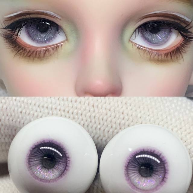 Ocean mountain sun BJD doll eyes, custom resin mix color realistic handmade 3D pupils iris eyes, 14 outlets 16mm