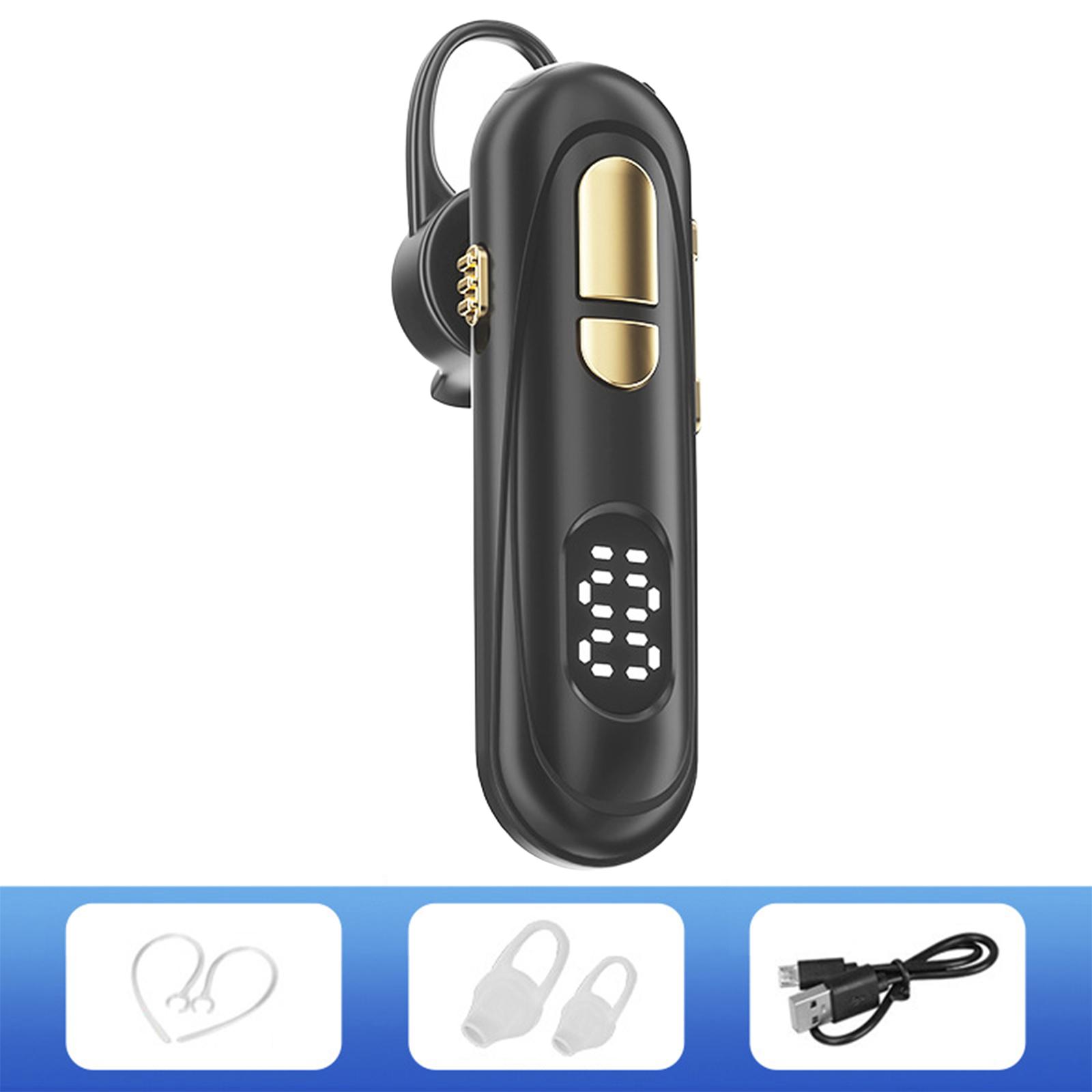 Wireless Bluetooth Earphone V5.1 Multifunctional Digital Capacity Display Handsfree Noise Cancelling Earbuds Earpiece for Office