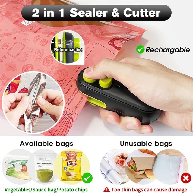 Portable Mini Bags Sealers Mini Heat Sealer Hot Seal Machine ABS Material  Dropshipping - AliExpress