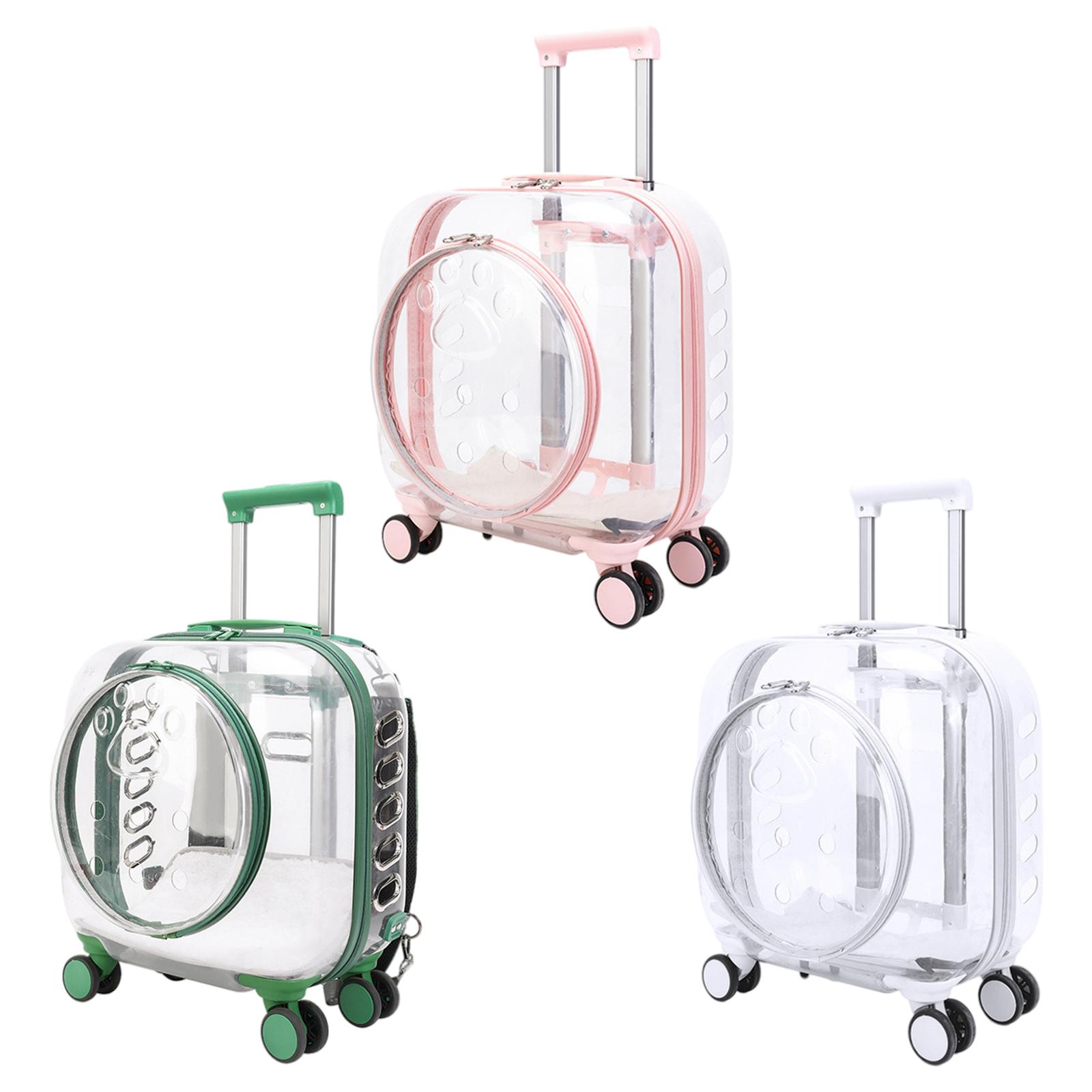 Dog Trolley Case Luggage Box Portable Suitcase Universal Wheel Backpack Travel Carrier Bag for Outing Outdoor Camping Walking