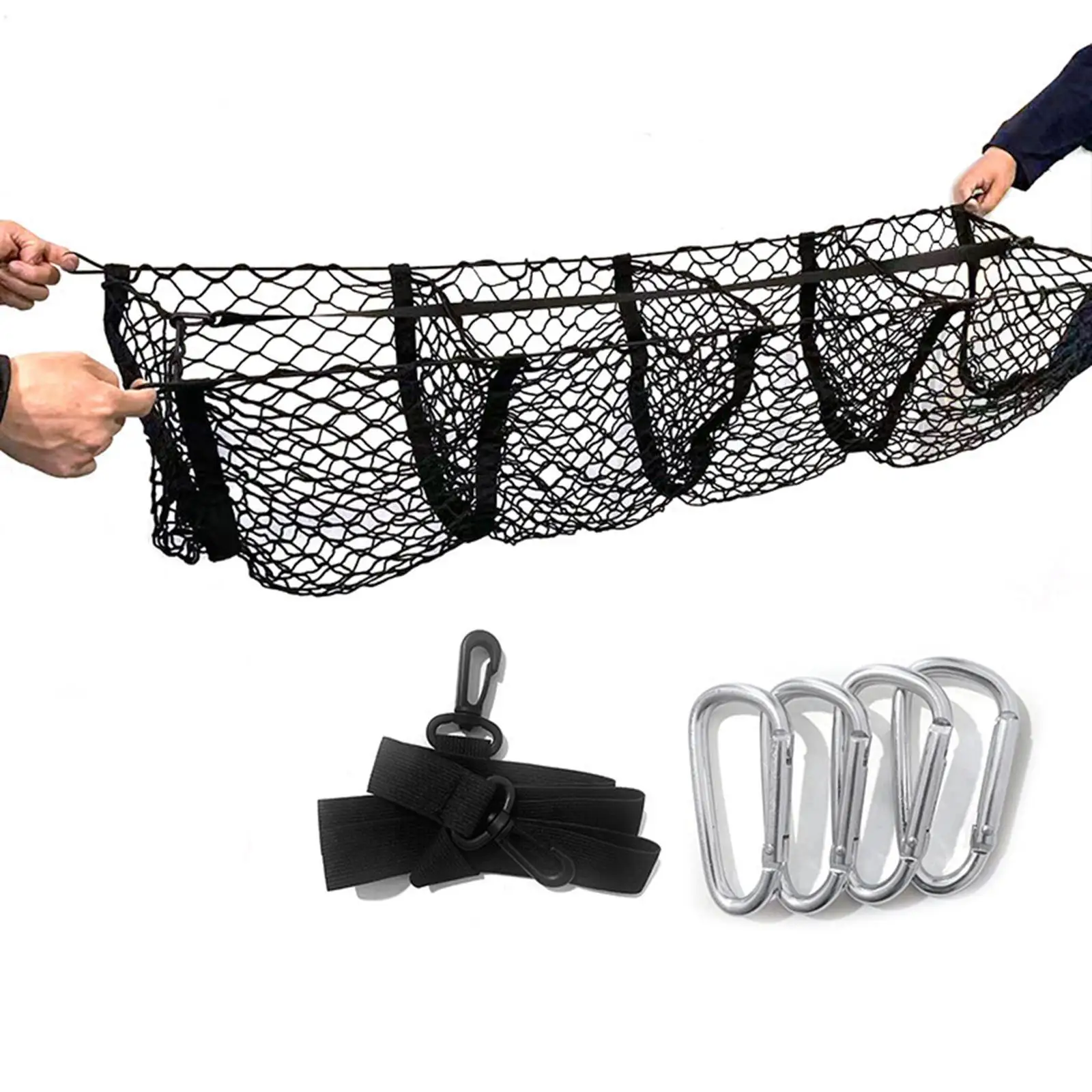 net bag Accessories elastic Stretchable with 4 Hook Reusable Storage Organizer Holder for SUV Trucks