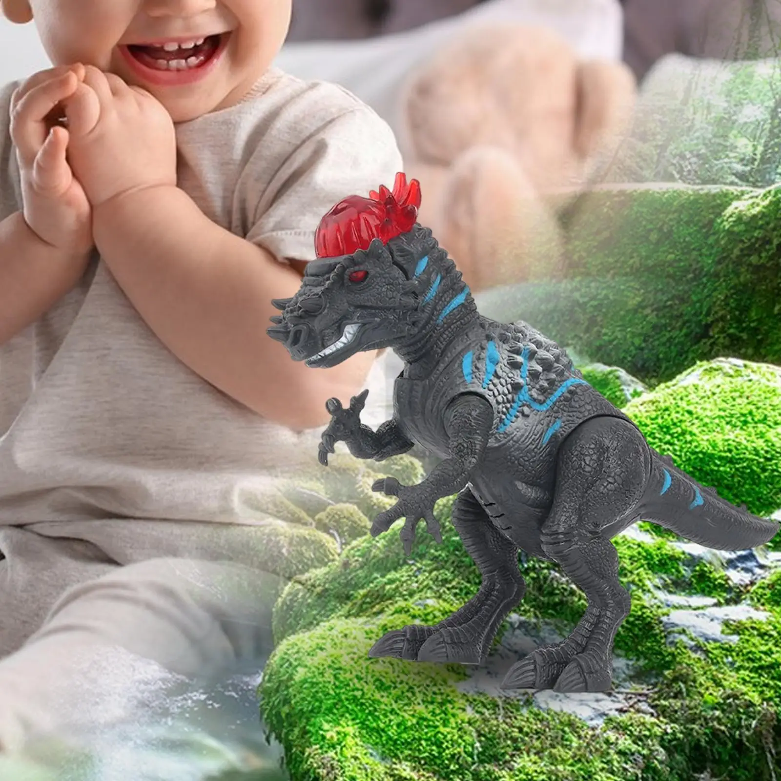 Simulation Electric Dinosaur Toys Sounds Cool Lighting Electric Walking Robot Dinosaur for Children 3 5, 4 7,8