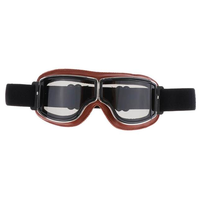 Vintage Black Lens Motorcycle Riding Goggle for Helmet Riding