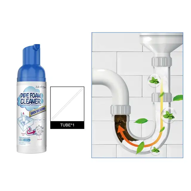 Limpiador de espuma de drenaje, herramienta antienvejecimiento para  alcantarillado, inodoro, fregadero, limpiador de tuberías, 60ml - AliExpress